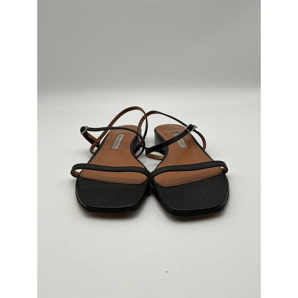 Emme Parsons 'Hope' Black Leather Sandals Size 8 - Picture 4 of 6